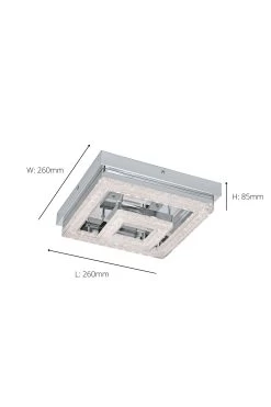 Eglo Chrome And Crystal Fradelo 1 Light Square Ceiling Light 9 Eglo Chrome And Crystal Fradelo 1 Light Square Ceiling Light -Eglo C09497s4