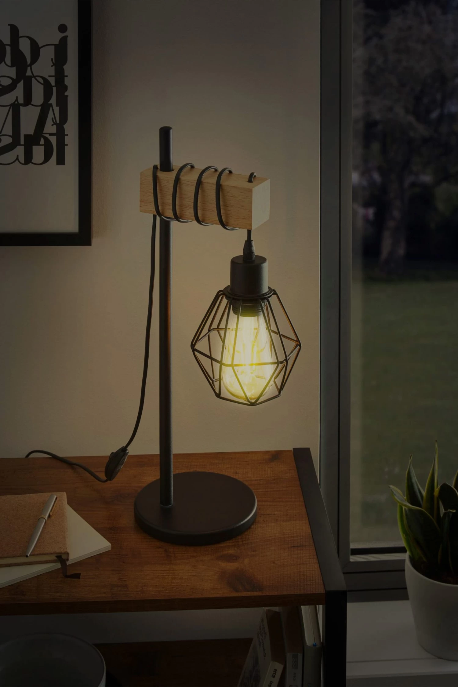 Eglo Townshend 5 1 Light Caged Table Lamp 4 Eglo Townshend 5 1 Light Caged Table Lamp - Image 2