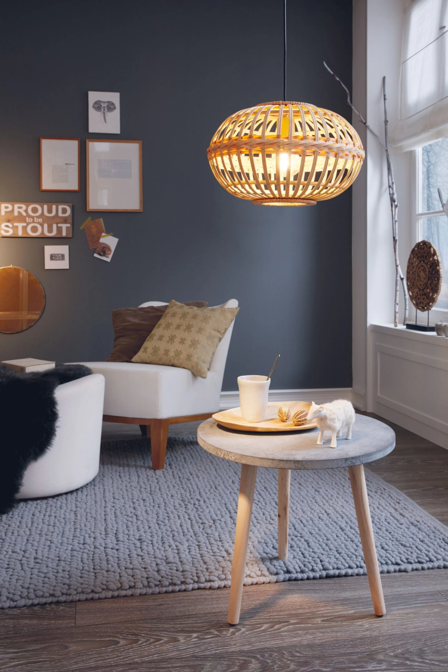 Eglo Rattan Amsfield 1 Light Ceiling Light Pendant 3 Eglo Rattan Amsfield 1 Light Ceiling Light Pendant