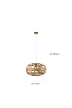 Eglo Rattan Amsfield 1 Light Ceiling Light Pendant 9 Eglo Rattan Amsfield 1 Light Ceiling Light Pendant -Eglo C35175s4