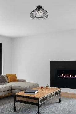 Eglo Staverton 1 Light Spiral Caged Ceiling Light