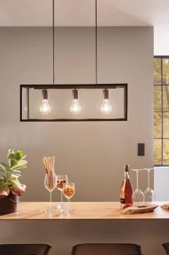 Eglo Charterhouse 3 Light Caged Ceiling Light Pendant