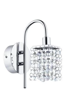 Eglo Crystal Olmonte 1 Light Bathroom Wall Lamp