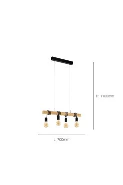 Eglo Townshend 4 Light Ceiling Light Pendant 7 Eglo Townshend 4 Light Ceiling Light Pendant -Eglo C91768s3