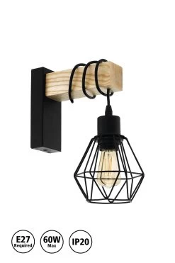 Eglo Townshend 5 Caged Wall Light -Eglo CL3591s5