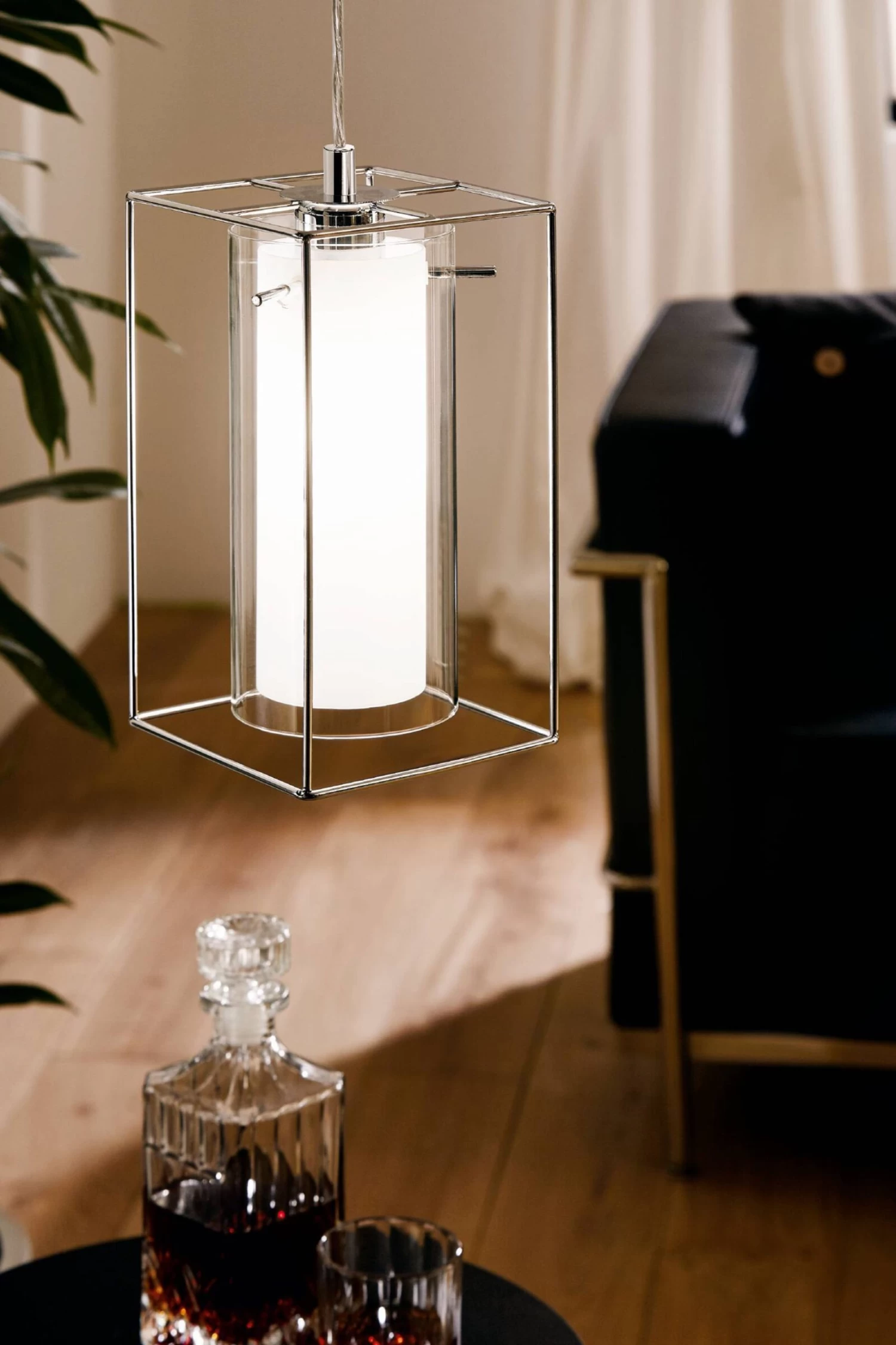 Eglo Loncino 1 Caged Glass Ceiling Light Pendant 3 Eglo Loncino 1 Caged Glass Ceiling Light Pendant