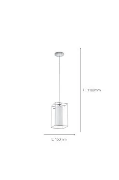 Eglo Loncino 1 Caged Glass Ceiling Light Pendant 7 Eglo Loncino 1 Caged Glass Ceiling Light Pendant -Eglo CU6054s3