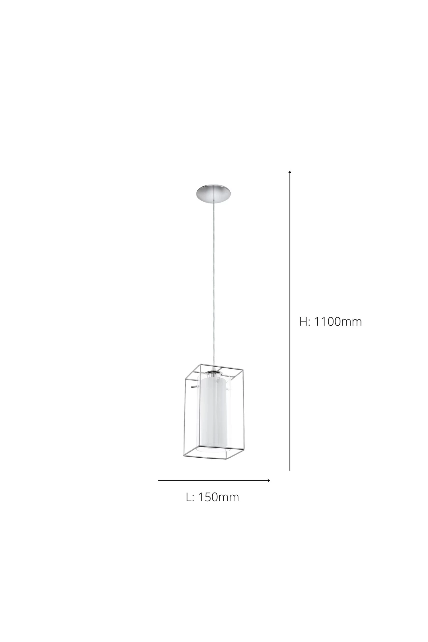 Eglo Loncino 1 Caged Glass Ceiling Light Pendant 5 Eglo Loncino 1 Caged Glass Ceiling Light Pendant - Image 3