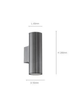 Eglo Riga 2Light LED UpDown Exterior Wall Light -Eglo D19939s3