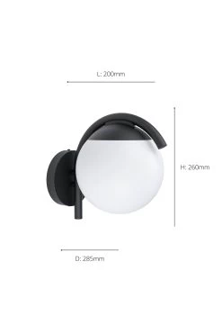 Eglo Prata Vecchia Black And White Exterior Wall Light 7 Eglo Prata Vecchia Black And White Exterior Wall Light -Eglo D19941s3