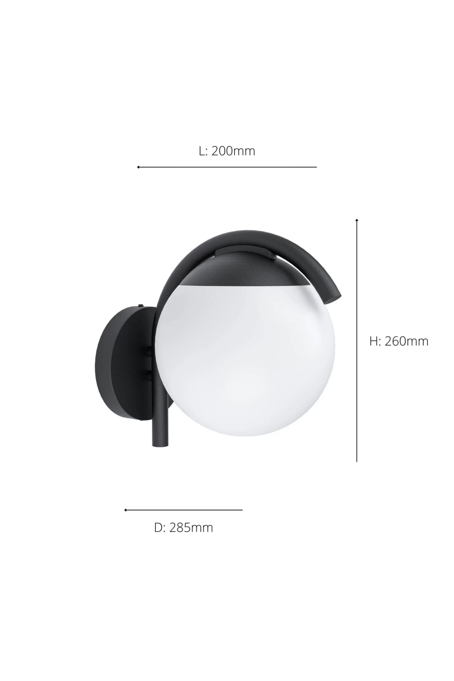Eglo Prata Vecchia Black And White Exterior Wall Light 5 Eglo Prata Vecchia Black And White Exterior Wall Light - Image 3