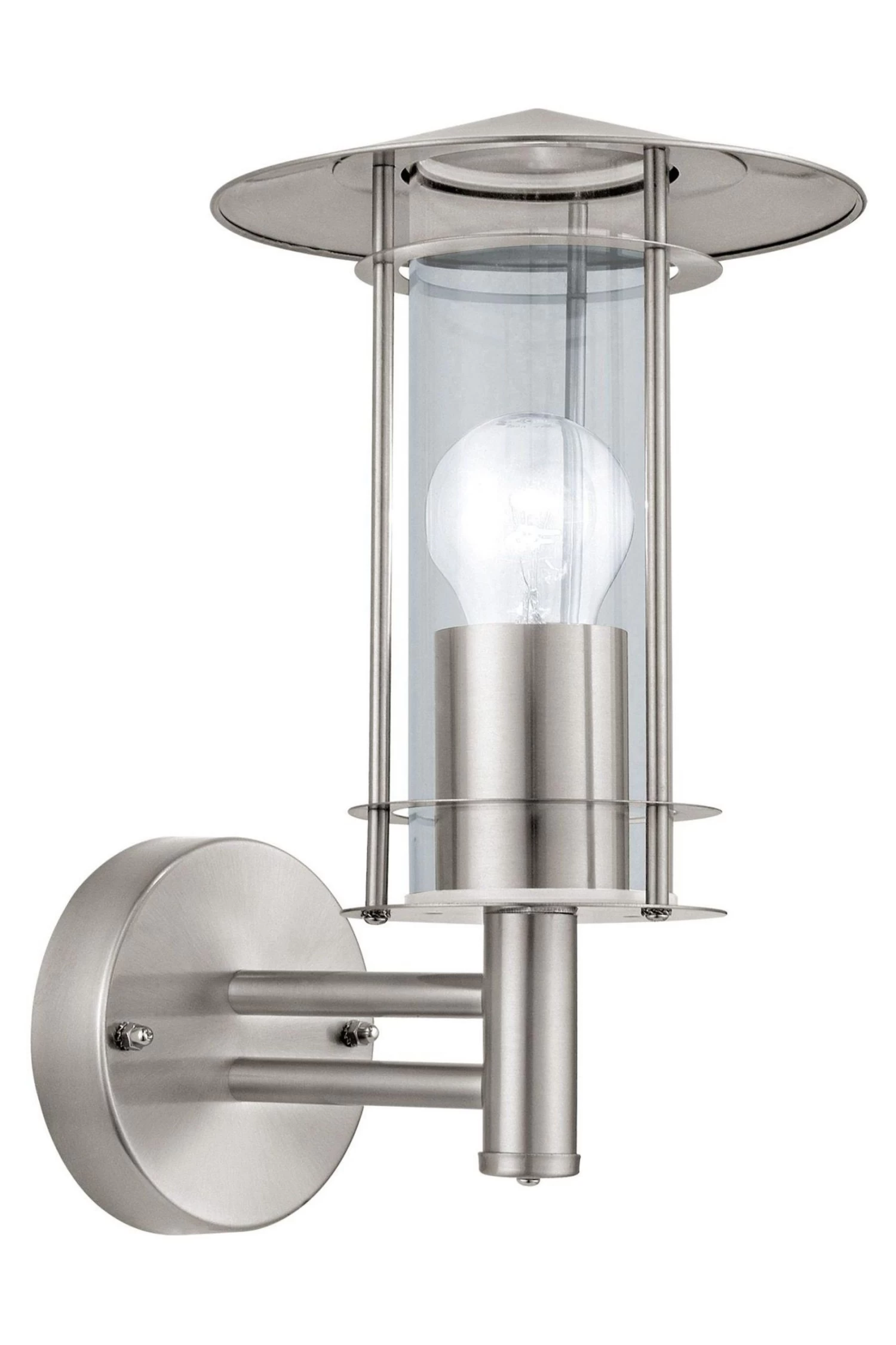 Eglo Lisio StainlessSteelClear Exterior Wall Light 4 Eglo Lisio StainlessSteelClear Exterior Wall Light - Image 2