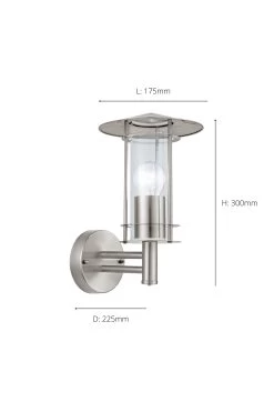 Eglo Lisio StainlessSteelClear Exterior Wall Light 7 Eglo Lisio StainlessSteelClear Exterior Wall Light -Eglo D19945s3