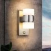 Eglo Atollari LED 2Light Silver Exterior Wall Light 2 Eglo Atollari LED 2Light Silver Exterior Wall Light -Eglo D19947s