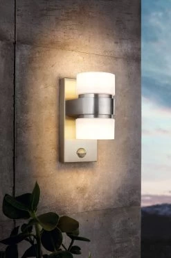 Eglo Atollari LED 2Light Silver Exterior Wall Light