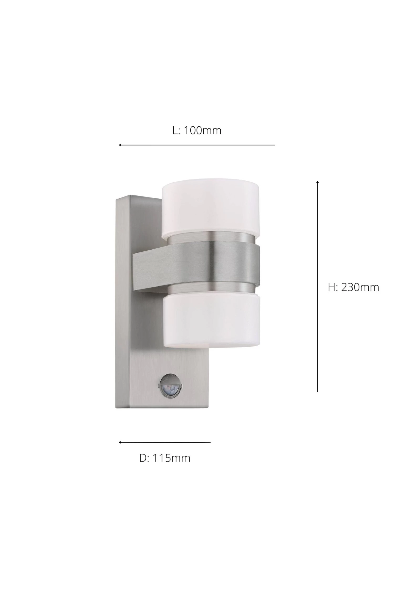 Eglo Atollari LED 2Light Silver Exterior Wall Light 5 Eglo Atollari LED 2Light Silver Exterior Wall Light - Image 3