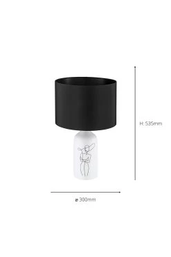 Eglo Vinoza Ceramic Table Lamp With Shade 7 Eglo Vinoza Ceramic Table Lamp With Shade -Eglo D19951s3