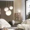 Eglo Rondo D250cm Opal And Nickel Matt Single Ceiling Light Pendant -Eglo D19958s