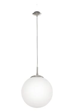 Eglo Rondo D250cm Opal And Nickel Matt Single Ceiling Light Pendant -Eglo D19958s2