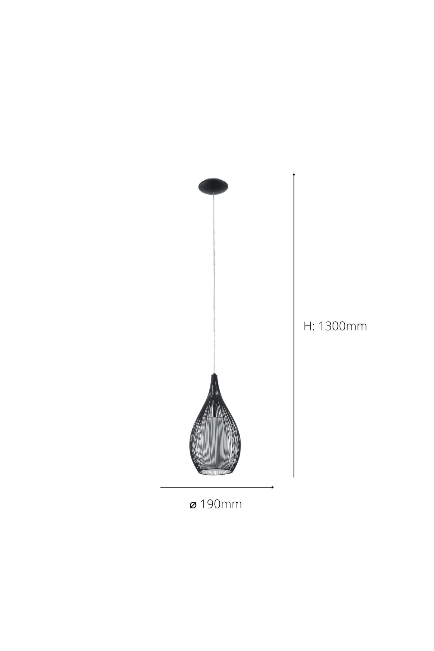 Eglo Razoni Teardrop Shaped Ceiling Light Pendant 5 Eglo Razoni Teardrop Shaped Ceiling Light Pendant - Image 3