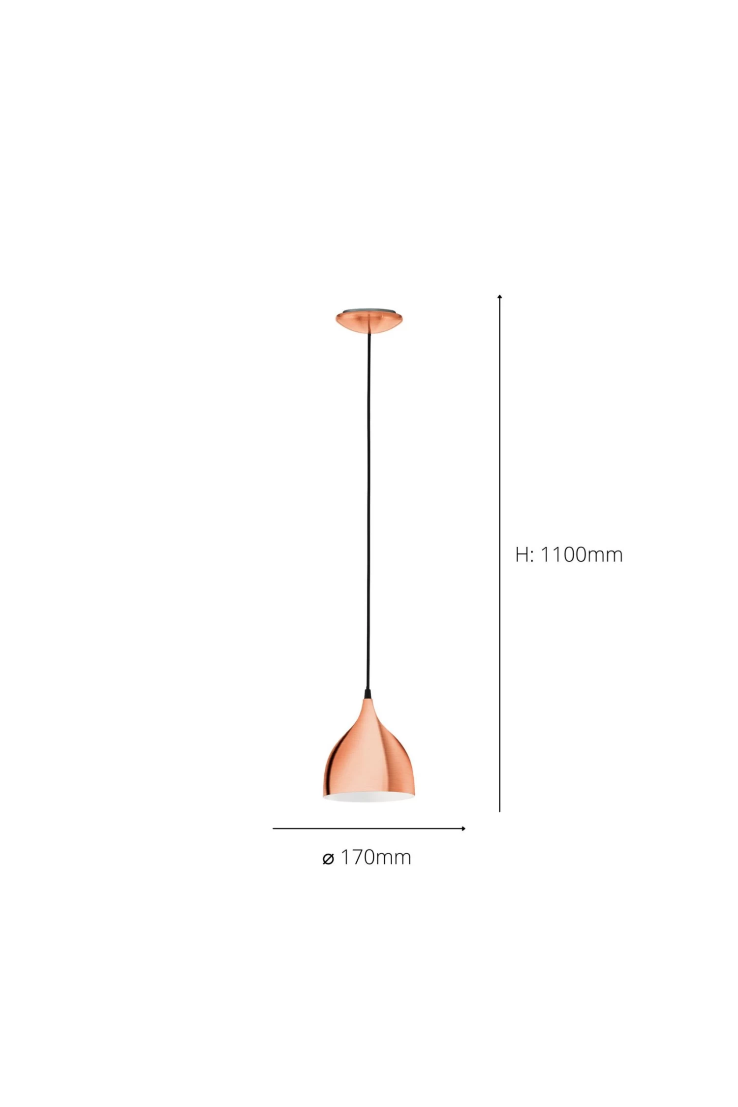 Eglo Coretto D170cm Coloured Single Pendant 6 Eglo Coretto D170cm Coloured Single Pendant - Image 4