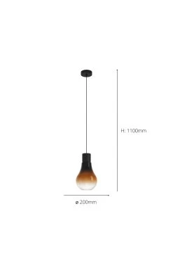 Eglo Chasely Ombre Single Ceiling Light Pendant 7 Eglo Chasely Ombre Single Ceiling Light Pendant -Eglo D19973s3
