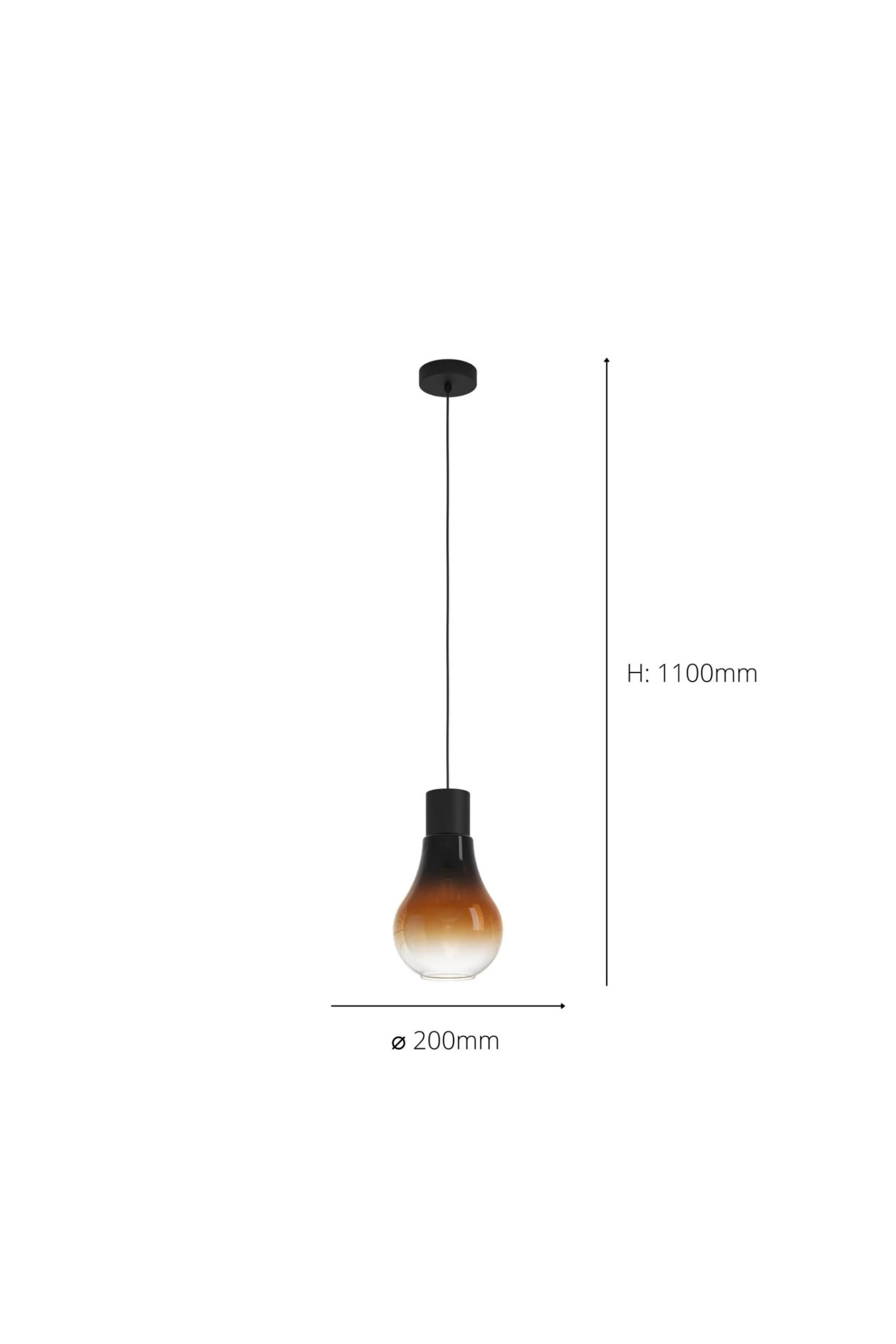 Eglo Chasely Ombre Single Ceiling Light Pendant 5 Eglo Chasely Ombre Single Ceiling Light Pendant - Image 3