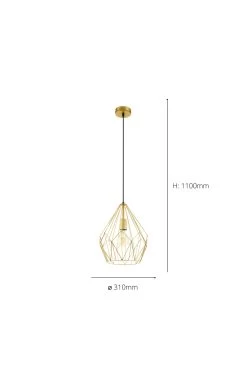 Eglo Carlton Wired Ceiling Light Pendant 7 Eglo Carlton Wired Ceiling Light Pendant -Eglo D19975s3