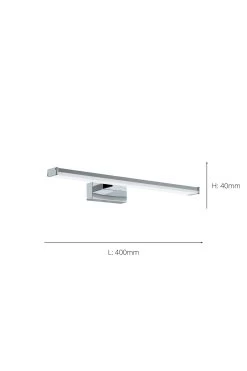 Eglo Pandella 1 LED Silver 400 Bathroom Light -Eglo D19985s3
