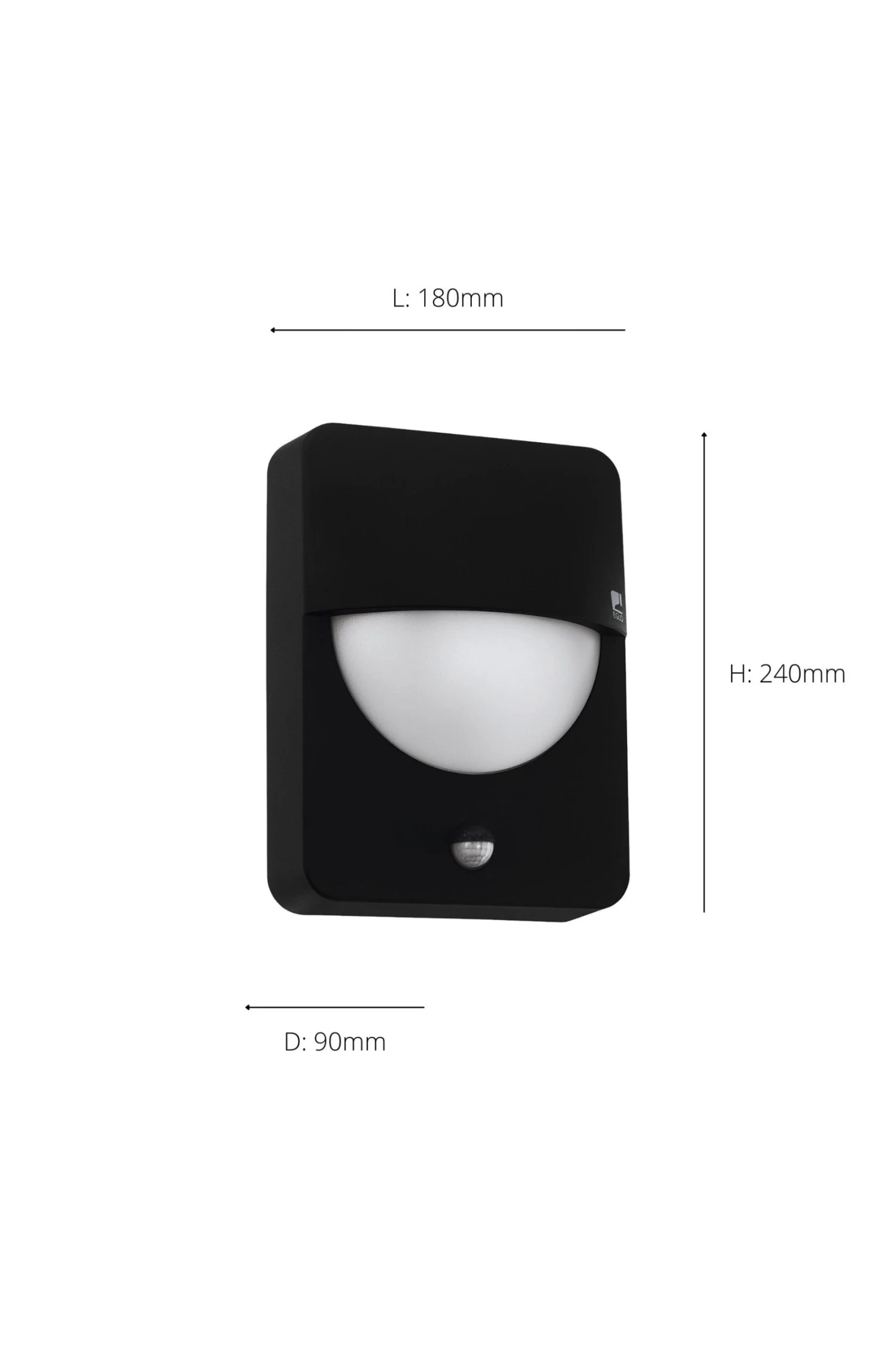 Eglo Salvanesco Black Exterior Wall Light With Sensor 5 Eglo Salvanesco Black Exterior Wall Light With Sensor - Image 3