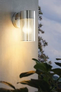 Eglo Fantecolo Mesh Stainless Steel Exterior Wall Light