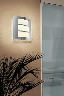 Eglo City Stainless Steel Exterior Wall Light