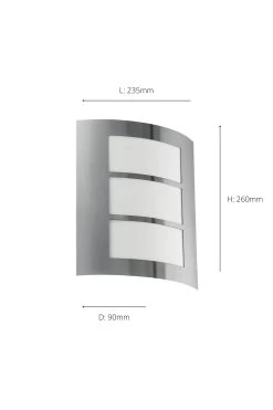 Eglo City Stainless Steel Exterior Wall Light -Eglo D19990s3