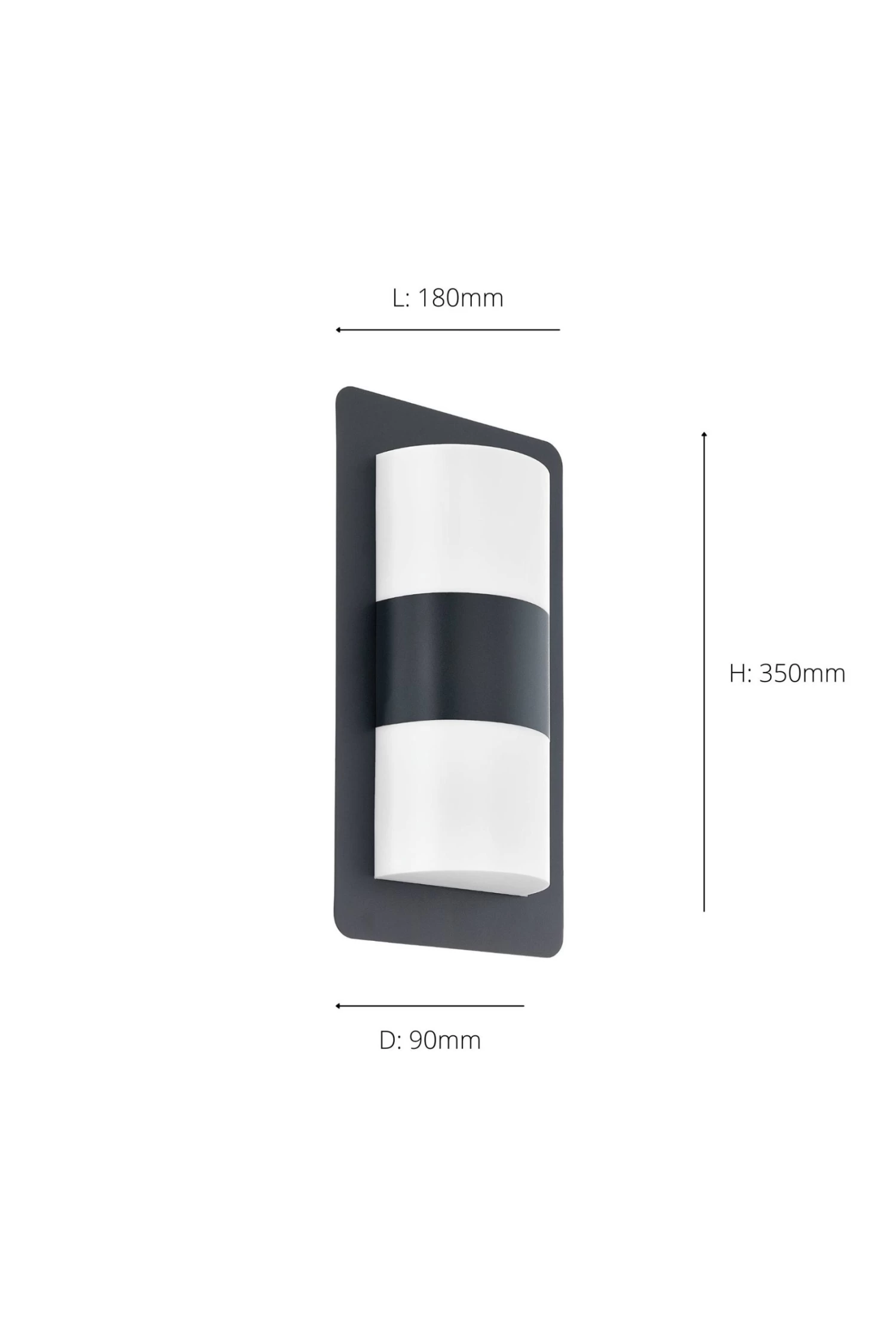 Eglo Cistierna 2Light Anthracite Exterior Wall Light 5 Eglo Cistierna 2Light Anthracite Exterior Wall Light - Image 3