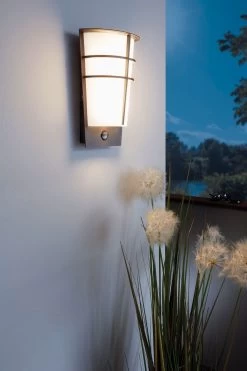 Eglo Breganzo LED 2 Light Exterior Wall Light With Sensor