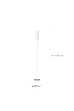 Eglo Troy 3 Nickel And Matte Floor Lamp -Eglo D19996s4