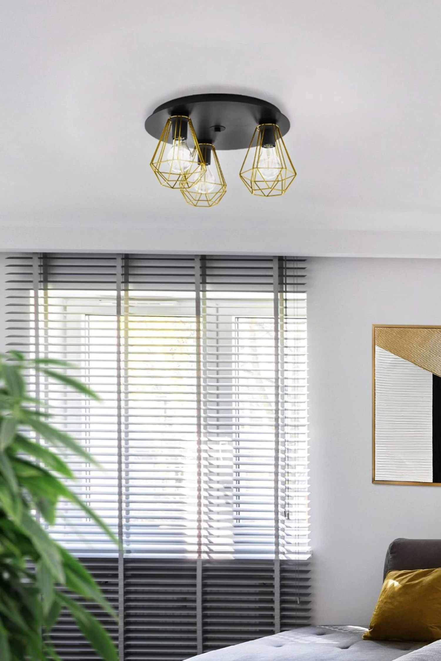 Eglo Tarbes 2 Geo 3 Light Ceiling Light 3 Eglo Tarbes 2 Geo 3 Light Ceiling Light