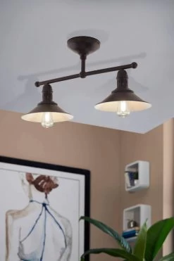 Eglo Stockbury 2 Light Antique Ceiling Lights