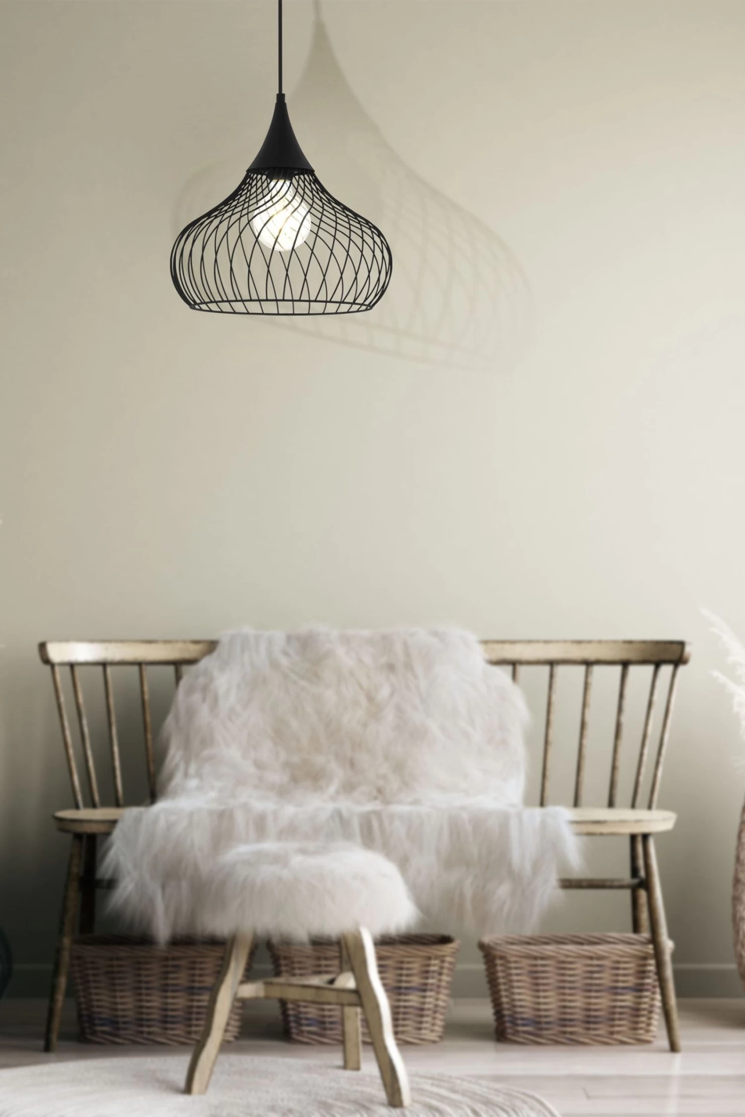 Eglo Staverton Wired Teardrop Shaped Single Ceiling Light Pendant 3 Eglo Staverton Wired Teardrop Shaped Single Ceiling Light Pendant