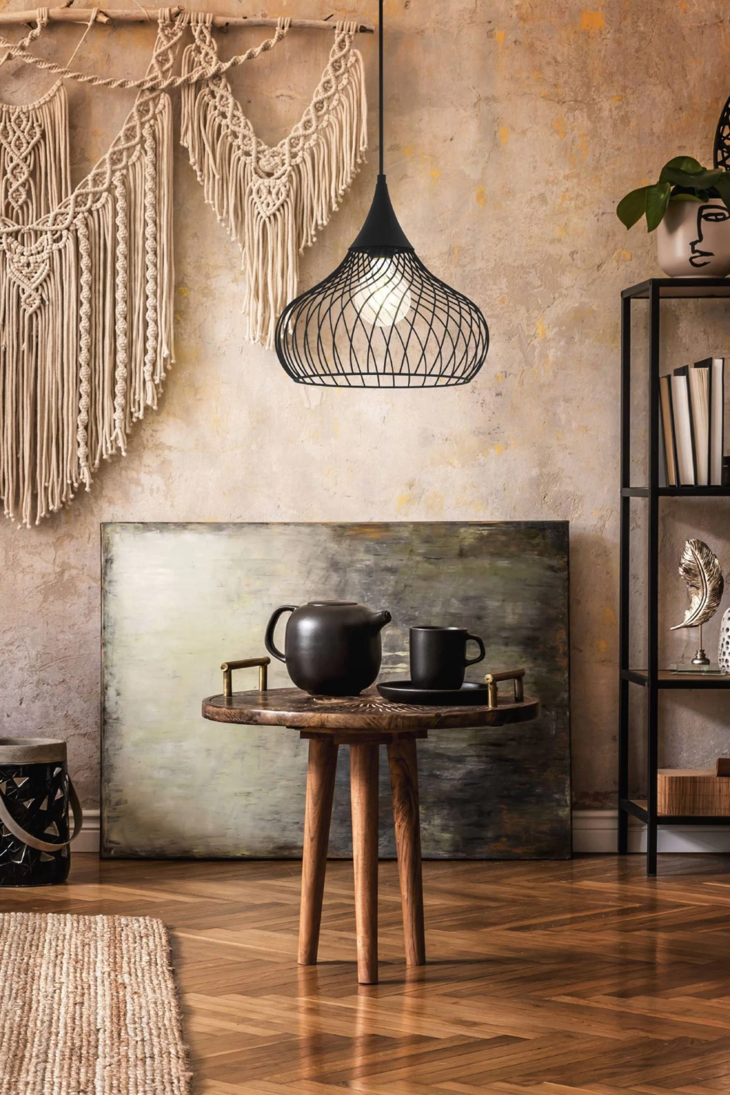 Eglo Staverton Wired Teardrop Shaped Single Ceiling Light Pendant 4 Eglo Staverton Wired Teardrop Shaped Single Ceiling Light Pendant - Image 2