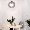 Eglo Mantunalle Smoked Glass Single Ceiling Light Pendant -Eglo D20011s