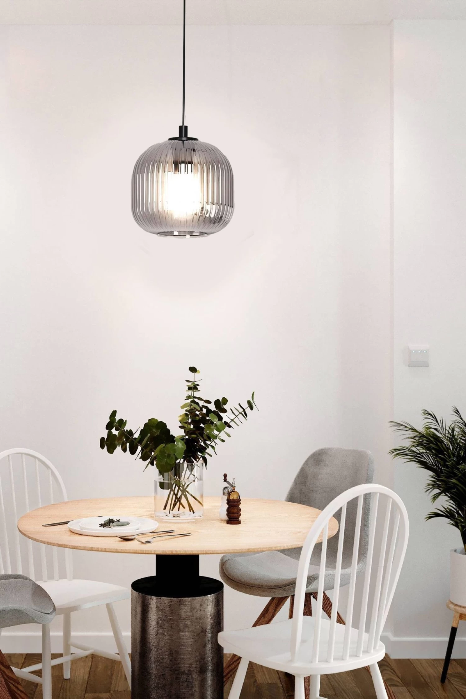 Eglo Mantunalle Smoked Glass Single Ceiling Light Pendant 3 Eglo Mantunalle Smoked Glass Single Ceiling Light Pendant