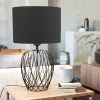 Eglo Nimlet Table Lamp Wire Base With Black Fabric Shade -Eglo D22977s
