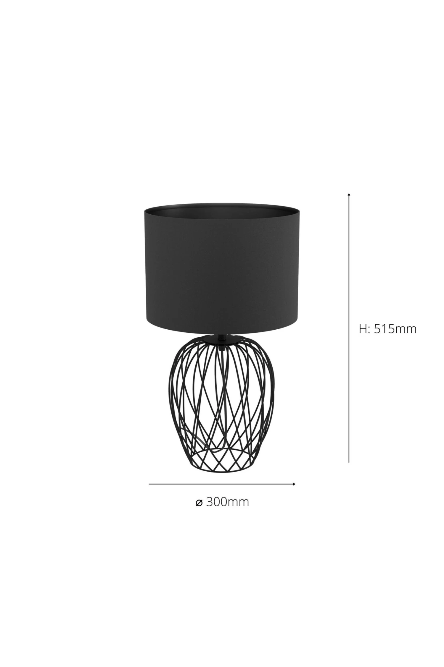 Eglo Nimlet Table Lamp Wire Base With Black Fabric Shade 5 Eglo Nimlet Table Lamp Wire Base With Black Fabric Shade - Image 3