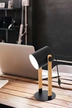 Eglo Hornwood Wood Table Lamp -Eglo D22983s3