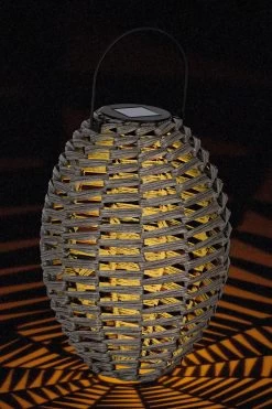 Eglo Solar Outdoor Wicker Style LED Table Lamp