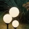 Eglo Solar Spherical LED Ground Spike Set 1 Eglo Solar Spherical LED Ground Spike Set -Eglo M78497s