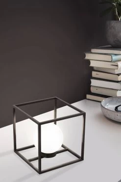 Eglo Solar Steel And Opal LED Table Lamp