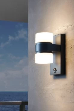 Eglo Atollari Modern Outdoor Wall Light With Sensor