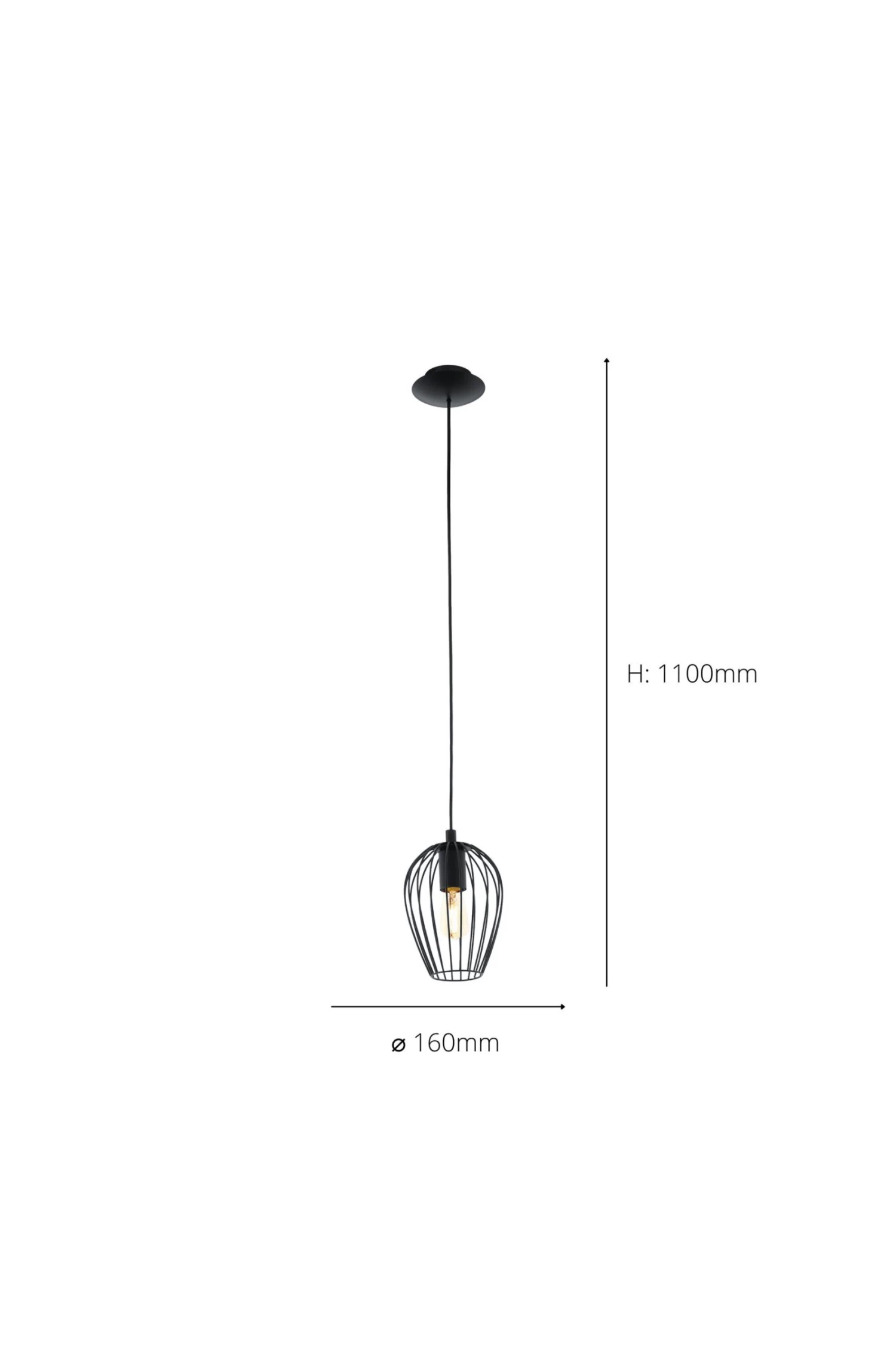 Eglo Newtown Caged Ceiling Light Pendant 6 Eglo Newtown Caged Ceiling Light Pendant - Image 4